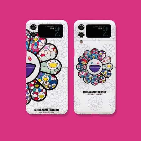 男女兼用 カイカイキキ murakami sunflower galaxy ZFlip3 カバー 
