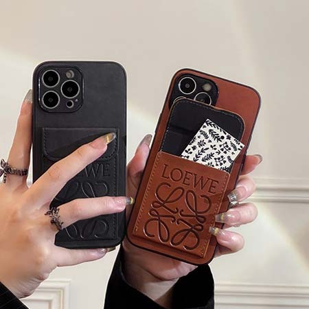 アイホン14promax loewe ロエベ カバー  財布付き